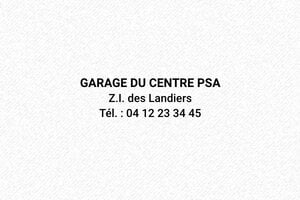 Tampon garage - Trodat Printy 4911 - 38 x 14 mm - 5 lignes max. - encre black - boîtier noir - garage-01