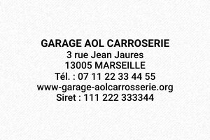Tampon garage - Trodat Printy 4915 - 70 x 25 mm - 10 lignes max. - encre black - boîtier rouge - garage-09