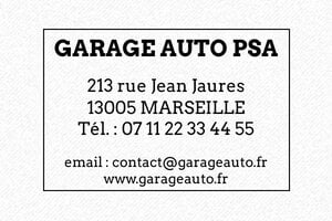 Tampon garage - Trodat Printy 4927 - 60 x 40 mm - 16 lignes max. - encre black - boîtier noir - garage-11