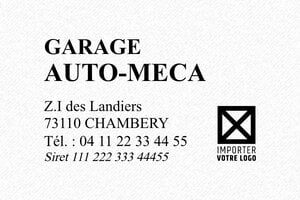 Tampon garage - Trodat Metal 5274 - 60 x 40 mm - 16 lignes max. - encre black - boîtier anneau noir - garage-12