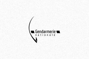 Tampon gendarmerie nationale - Trodat Mobile 9430 - 30 x 30 mm - 12 lignes max. - encre black - boîtier argent - gendarmerie02