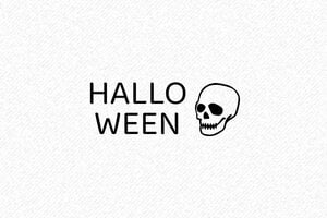 Tampon Halloween - Petit mais terrifiant : Tampon Halloween 40x15mm! - 40 x 15 mm - 6 lignes max. - encre black - halloween04