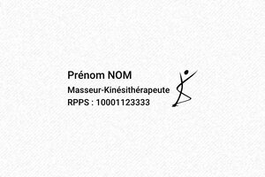Nos tampons en ligne pour kinésithérapeutes - Tampon bois 4015 - 40 x 15 mm - 6 lignes max. - encre black - kine-12