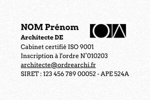 Tampon Architecte Permis - Trodat Printy 4928 - 60 x 33 mm - 13 lignes max. - encre black - boîtier rouge - architecte1-4928
