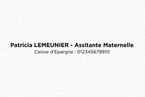 Tampon Assistante Maternelle - Trodat Printy 4916 - 70 x 10 mm - 4 lignes max. - encre black - boîtier noir - ast-maternelle-07