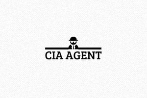 Tampon CIA - Pour les fans de renseignement! - 40 x 15 mm - 6 lignes max. - encre black - cia01