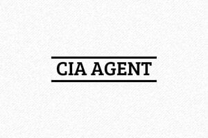 Tampon CIA - Lessence de lespionnage! - 40 x 15 mm - 6 lignes max. - encre black - cia02