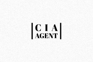 Tampon CIA - Lempreinte du secret! - 40 x 15 mm - 6 lignes max. - encre black - cia03