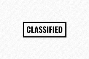 Tampon Classified - Customisation Originale - 40 x 15 mm - 6 lignes max. - encre black - classified02