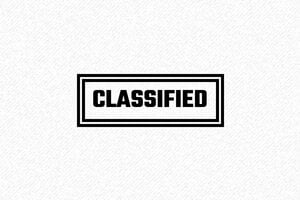 Tampon Classified - Pour une Touche Mystérieuse - 40 x 15 mm - 6 lignes max. - encre black - classified03