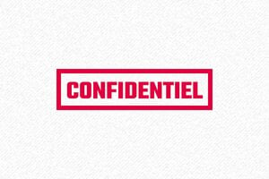 Tampon Confidentiel - Format Rectangulaire 47x18mm - 47 x 18 mm - 7 lignes max. - encre red - boîtier noir - confidentiel04