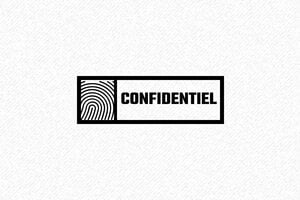 Tampon Confidentiel - Pour une Gestion Discrète des Documents - 40 x 15 mm - 6 lignes max. - encre black - confidentiel06
