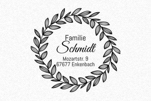 Adressstempel - Holzstempel Otypo o5050 - 50 x 50 mm - max. 20 Zeilen - encre black - de-familie05