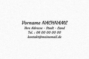 Adressstempel - Trodat Stempel Printy 4912 - 47 x 18 mm - max. 7 Zeilen - encre black - boîtier noir - de-flo-name-4912