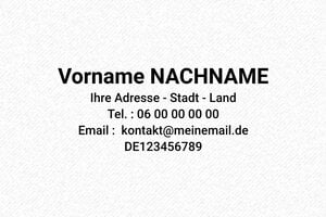 Adressstempel - Trodat Stempel Printy 4913 - 58 x 22 mm - max. 8 Zeilen - encre black - boîtier noir - de-flo-name-4913