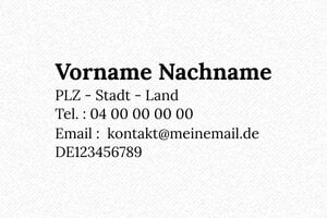 Trodat Stempel Metal Line 5205 - 70 x 25 mm - max. 10 Zeilen - encre black - boîtier noir - de-flo-name-5205