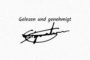 Unterschriftenstempel - Tampon Trodat Metal Line 5204 - 56 x 26 mm - max. 10 Zeilen - encre black - boîtier anneau noir - de-flo-unterschrift1-5204-2