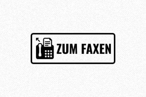 Lagertextstempel - Lagerstempel Zu Faxen - 47 x 18 mm - max. 7 Zeilen - encre black - boîtier noir - de-formel-zum-faxen