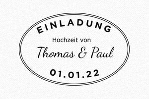 Stempel Hochzeit - Holzstempel Otypo o6040 - 60 x 40 mm - max. 16 Zeilen - encre black - de-hochzeit04