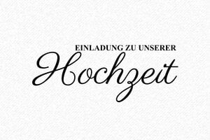 Stempel Hochzeit - Stempel Hochzeit Einladung - 60x25 mm - 60 x 25 mm - max. 10 Zeilen - encre black - de-hochzeit08