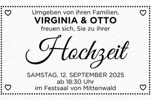 Stempel Hochzeit - Holzstempel Otypo 10060 - 100 x 60 mm - max. 24 Zeilen - encre black - de-hochzeit10