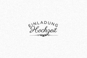 Lagertextstempel - Lagerstempel Einladung - 40 x 15 mm - max. 6 Zeilen - encre black - de-hochzeit12