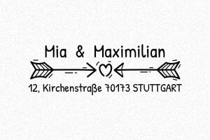 Stempel Hochzeit - Holzstempel Otypo 6025 - 60 x 25 mm - max. 10 Zeilen - encre black - de-hochzeit15