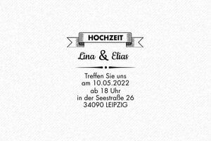 Stempel Hochzeit - Holzstempel Otypo 3030 - 30 x 30 mm - max. 12 Zeilen - encre black - de-hochzeit17