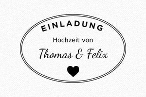 Stempel Hochzeit - Holzstempel Otypo o6040 - 60 x 40 mm - max. 16 Zeilen - encre black - de-hochzeit23