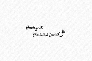 Stempel Hochzeit - Holzstempel Otypo 4015 - 40 x 15 mm - max. 6 Zeilen - encre black - de-hochzeit25