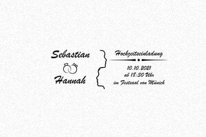 Stempel Hochzeit - Holzstempel Otypo 6025 - 60 x 25 mm - max. 10 Zeilen - encre black - de-hochzeit28