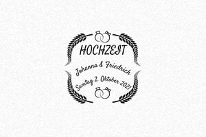 Stempel Hochzeit - Holzstempel Otypo 3030 - 30 x 30 mm - max. 12 Zeilen - encre black - de-hochzeit29