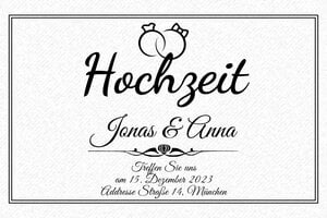 Stempel Hochzeit - Holzstempel Otypo 10060 - 100 x 60 mm - max. 24 Zeilen - encre black - de-hochzeit39