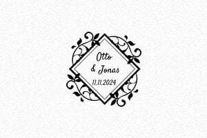 Stempel Hochzeit - Holzstempel Otypo 3030 - 30 x 30 mm - max. 12 Zeilen - encre black - de-hochzeit42