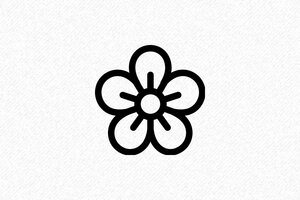 motivstempel - Motivstempel Blume - 30 x 30 mm - max. 12 Zeilen - encre black - de-motiv-stempel-001-28