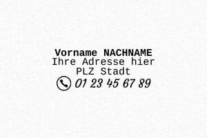 Adressstempel - Trodat Stempel Printy 4912 - 47 x 18 mm - max. 7 Zeilen - encre black - boîtier noir - de-n-besonders1-po4912