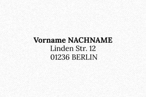 Adressstempel - Trodat Stempel Pocket 9512 - 47 x 18 mm - max. 7 Zeilen - encre black - boîtier noir - de-pocketvorname