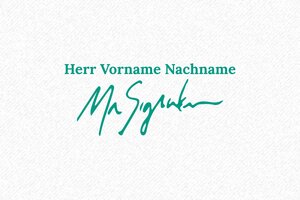 Unterschriftenstempel - Trodat Printy 4913 - 58 x 22 mm - max. 8 Zeilen - encre green - boîtier bleu pastel - de-unterschrift3-4913