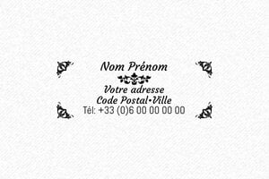 Tampon Adresse - Trodat Printy 4912 - 47 x 18 mm - 7 lignes max. - encre black - boîtier noir - deco1-p4912