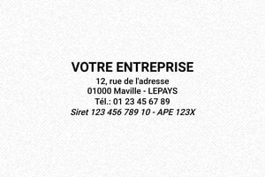 Tampon Huissier - Trodat Printy 4912 - 47 x 18 mm - 7 lignes max. - encre black - boîtier noir - default-4912