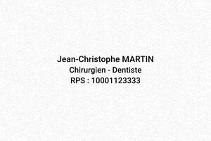 Tampon Dentiste - Trodat Printy 4911 - 38 x 14 mm - 5 lignes max. - encre black - boîtier noir - dentiste-01