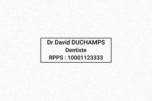 Tampon Dentiste - Tampon Trodat Pocket 9511 - 38 x 14 mm - 5 lignes max. - encre black - boîtier noir - dentiste-15