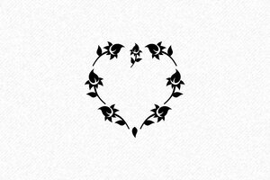 Heart Stamps - Floral Heart Motif Stamp - encre black - en-uk-country-heart-1748944748922