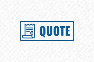 Stock Phrase Stamps - Administrative Stamp "QUOTE" - encre blue - boîtier noir - en-uk-formal-offer-1748944045792 Stock Phrase Stamps - Administrative Stamp "QUOTE" - encre blue - boîtier noir - en-uk-formal-offer-1748944045792
