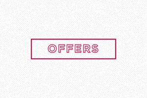 Stock Phrase Stamps - Administrative Stamp "OFFERS" - encre red - boîtier noir - en-uk-formal-offers02-1748944183110 Stock Phrase Stamps - Administrative Stamp "OFFERS" - encre red - boîtier noir - en-uk-formal-offers02-1748944183110