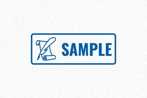 Stock Phrase Stamps - Administrative Stamp "SAMPLE" - encre blue - boîtier noir - en-uk-formal-pattern-1748944206288 Stock Phrase Stamps - Administrative Stamp "SAMPLE" - encre blue - boîtier noir - en-uk-formal-pattern-1748944206288