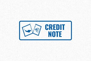 Stock Phrase Stamps - Administrative Stamp "CREDIT NOTE" - encre blue - boîtier noir - en-uk-formal-voucher-1748943997082 Stock Phrase Stamps - Administrative Stamp "CREDIT NOTE" - encre blue - boîtier noir - en-uk-formal-voucher-1748943997082