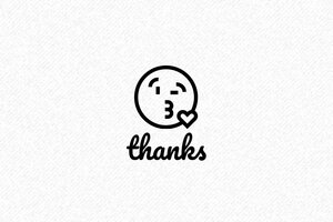 Storage Stamp Thank You Square - Wood - 30x30 mm - undefined - encre black - en-uk-thanks03-1748943514511