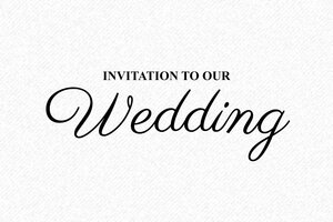 Wedding Stamps - Wedding Invitation Stamp - 60x25 mm - encre black - en-uk-wedding08-1748943174058