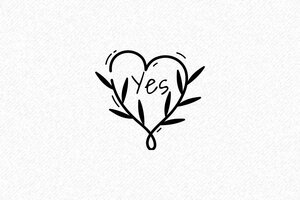 Stock Phrase Stamps - Stamp “YES” – Heart Motif – 30 × 30 mm - encre black - en-uk-wedding18-1748943334814 Stock Phrase Stamps - Stamp “YES” – Heart Motif – 30 × 30 mm - encre black - en-uk-wedding18-1748943334814